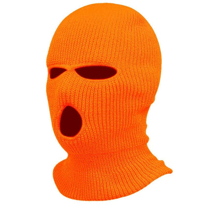 Cycling Knit Ski Mask 3 Hole Balaclava Knitted Full Face Cover "Heart" Embroidery Winter Windproof Neck Warmer Thermal - Amazhona 