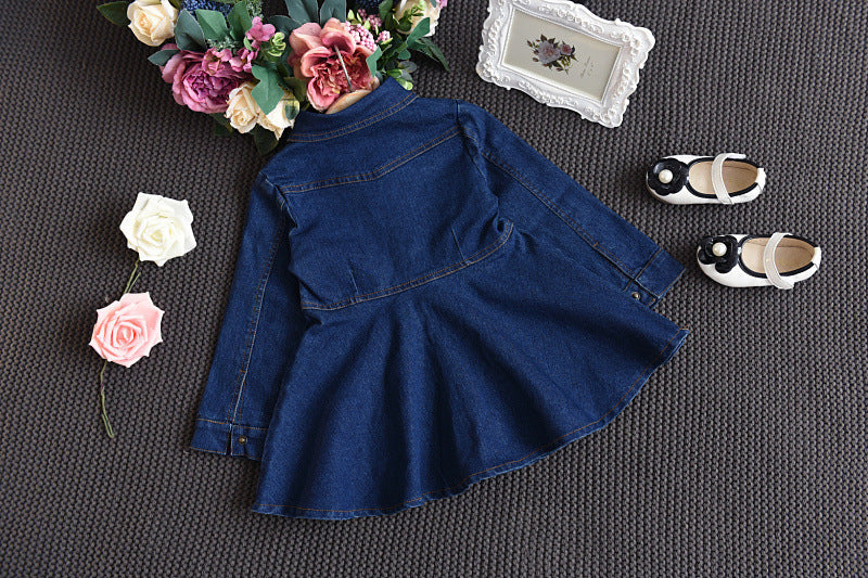 Denim Dress For Middle And Small Girls - Amazhona 