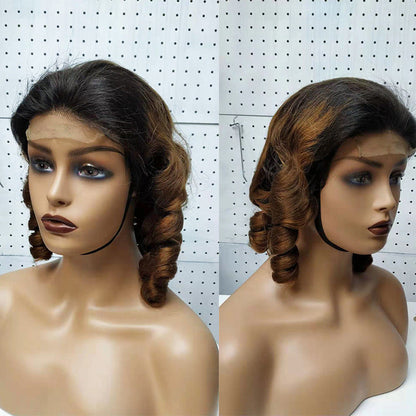 Double Drawn Funmi Hair Wigs  Lace Wig Spring Curly - Amazhona 