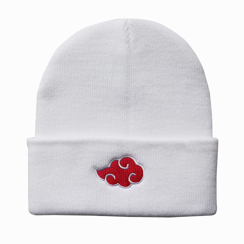 ECOBROS 2021 Beanies Women Autumn Winter Warm Hat Anime Akatsuki Cosplay Red Cloud Embroidery Caps For Men Knitted Bonnet Unisex - Amazhona 