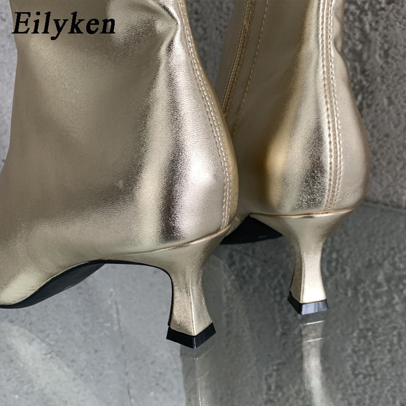 Eilyken New Design Ankle Boots Women Fashion Spring Autumn Zipper Square Low Heels Comfortable Soft Leather Short Booties Shoes - Amazhona 