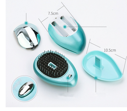 Electric Sound Wave Vibration Magnetic Massage Comb Portable Negative Ion Hair Comb - Amazhona 