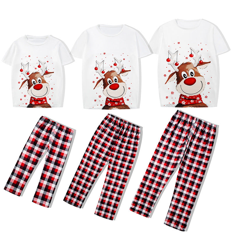 Elk Print Christmas Parent-child Outfit - Amazhona 