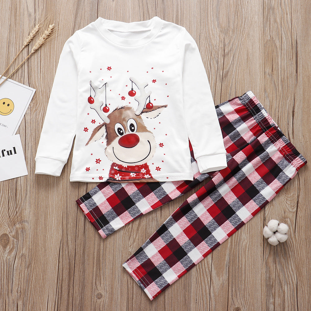 Elk Print Christmas Parent-child Outfit - Amazhona 