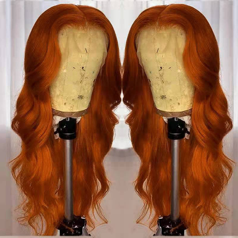 European And American Dark Orange Wig Hair Set Smooth Hair - Amazhona 