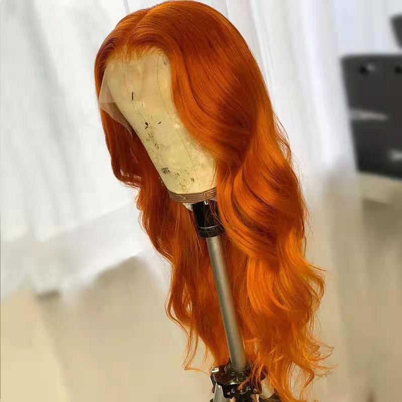 European And American Dark Orange Wig Hair Set Smooth Hair - Amazhona 