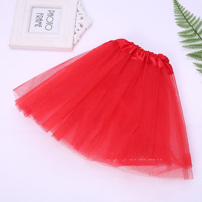 European And American Girls' Tutu Dress Princess Dress Three Layer Mesh Pengpeng Skirt Skirt Children's Ballet Dance Skirt Factory Straight - Amazhona 