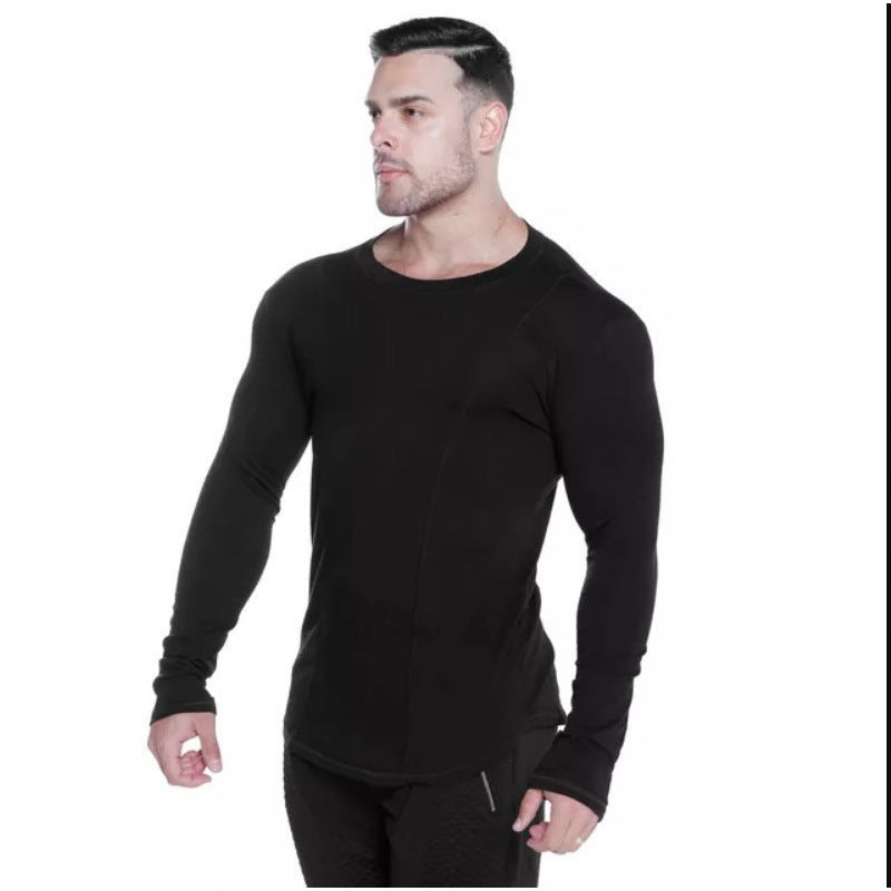 European And American Running Round Neck Slim Fitness Clothes - Amazhona 