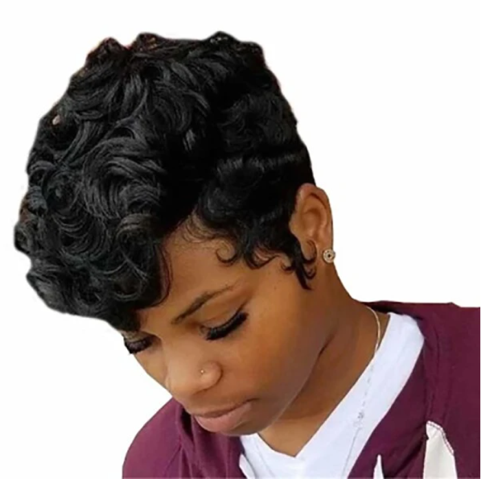 European Beauty Fashion Short Straight Hair Set - Amazhona 