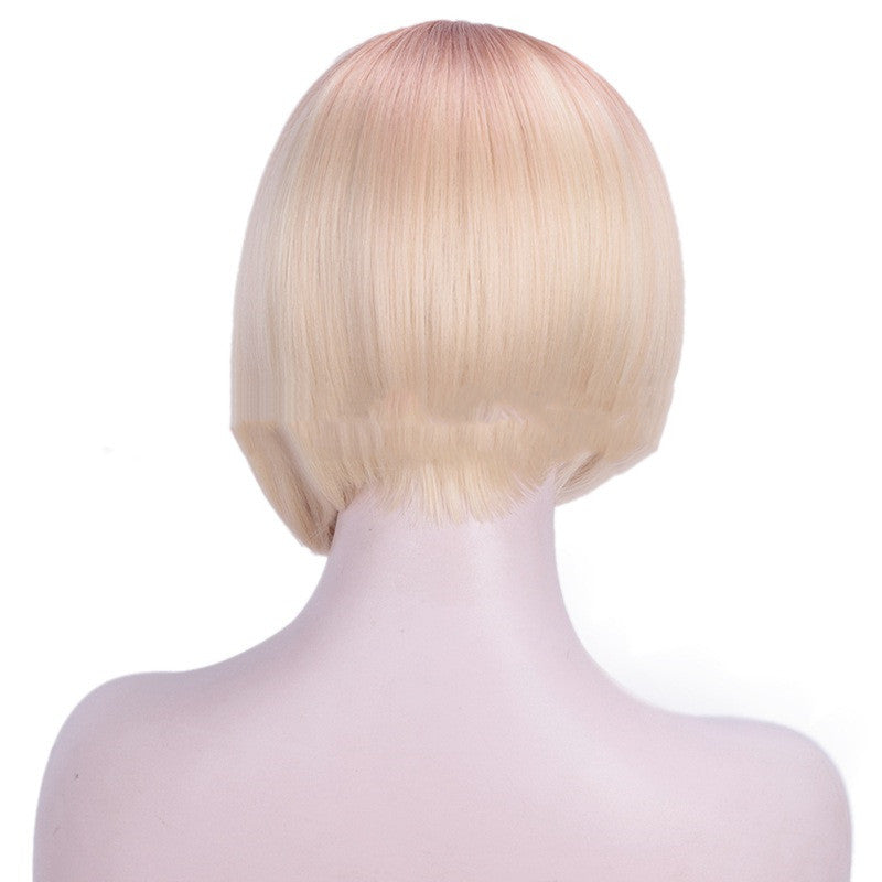 European and American front lace chemical fiber wig hood - Amazhona 