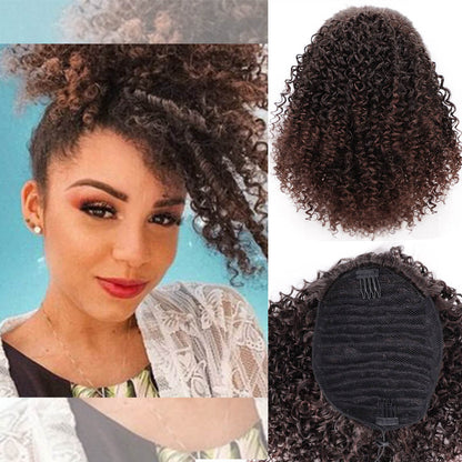 European and American wig chemical fiber fluffy ponytail - Amazhona 