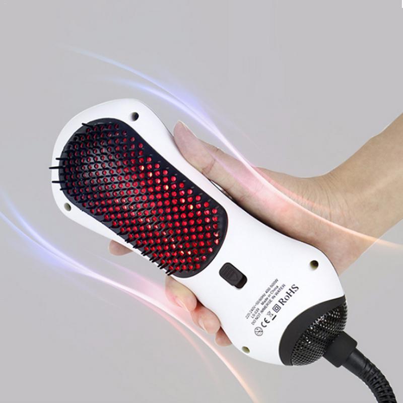 Explosion models infrared hot air comb mini hair dryer hair dryer hair straightener straight volume dual-use straight hair comb - Amazhona 