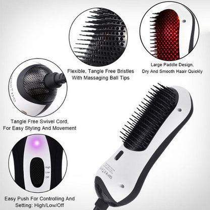 Explosion models infrared hot air comb mini hair dryer hair dryer hair straightener straight volume dual-use straight hair comb - Amazhona 