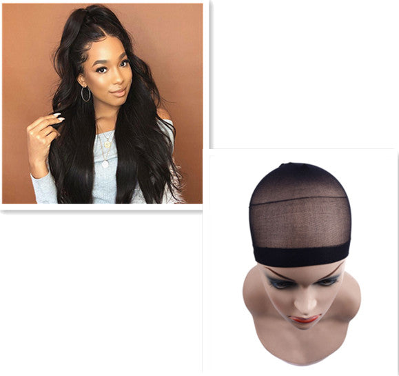 Explosive wig female black realistic long hair curls - Amazhona 