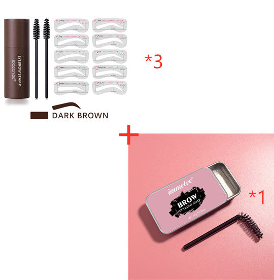 Eyebrow Pencil Stick Artifact Powder Belt Cream Set - Amazhona 