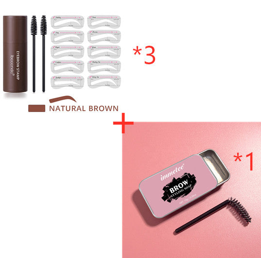 Eyebrow Pencil Stick Artifact Powder Belt Cream Set - Amazhona 