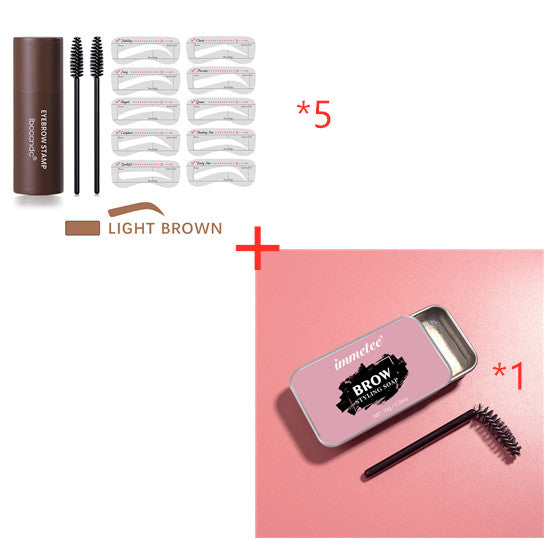 Eyebrow Pencil Stick Artifact Powder Belt Cream Set - Amazhona 