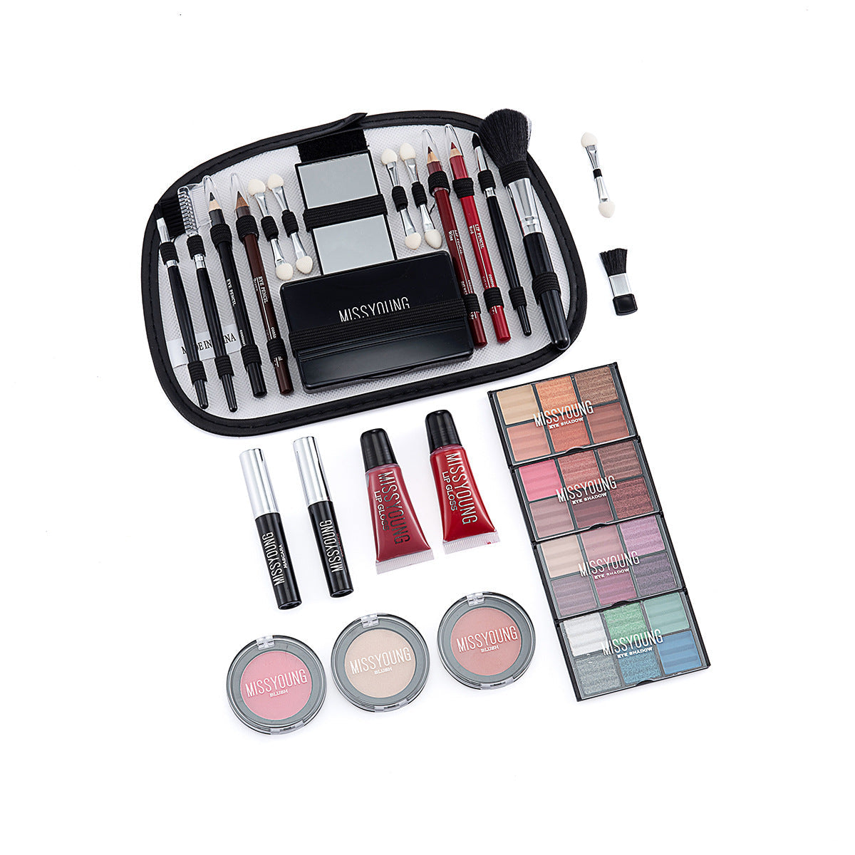 Eyeshadow Blush Mascara Makeup Brush Set - Amazhona 