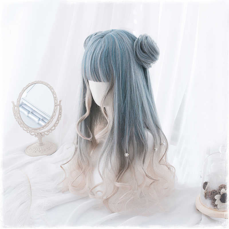 Facial gradation wig with sideburns - Amazhona 