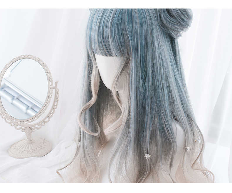 Facial gradation wig with sideburns - Amazhona 