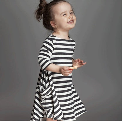 Family Clothing Matching Mother And Daughter Clothes Striped Dresses - Amazhona 