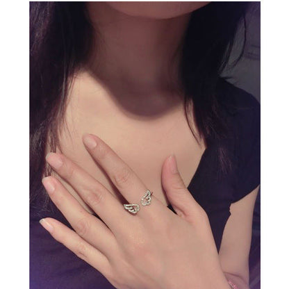 Fashion Angel Wings Wings  Rings Women's Tide Accessories Cute Rings Accessories - Amazhona 