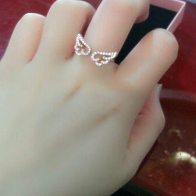 Fashion Angel Wings Wings  Rings Women's Tide Accessories Cute Rings Accessories - Amazhona 