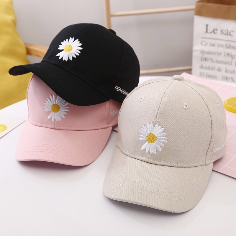 Fashion Baseball Cap for Women Men's little Daisy Embroidery Hat Cotton Soft Top Caps Casual Snapback Hats Quan Zhilong GD same - Amazhona 