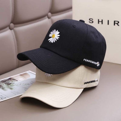 Fashion Baseball Cap for Women Men's little Daisy Embroidery Hat Cotton Soft Top Caps Casual Snapback Hats Quan Zhilong GD same - Amazhona 