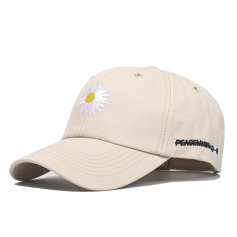 Fashion Baseball Cap for Women Men's little Daisy Embroidery Hat Cotton Soft Top Caps Casual Snapback Hats Quan Zhilong GD same - Amazhona 