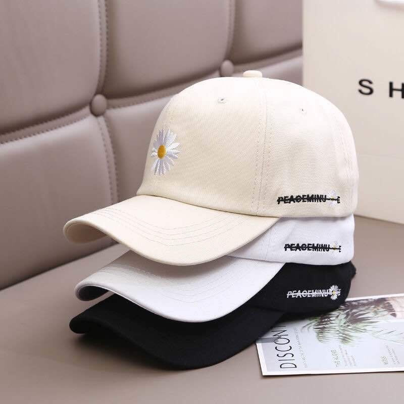 Fashion Baseball Cap for Women Men's little Daisy Embroidery Hat Cotton Soft Top Caps Casual Snapback Hats Quan Zhilong GD same - Amazhona 