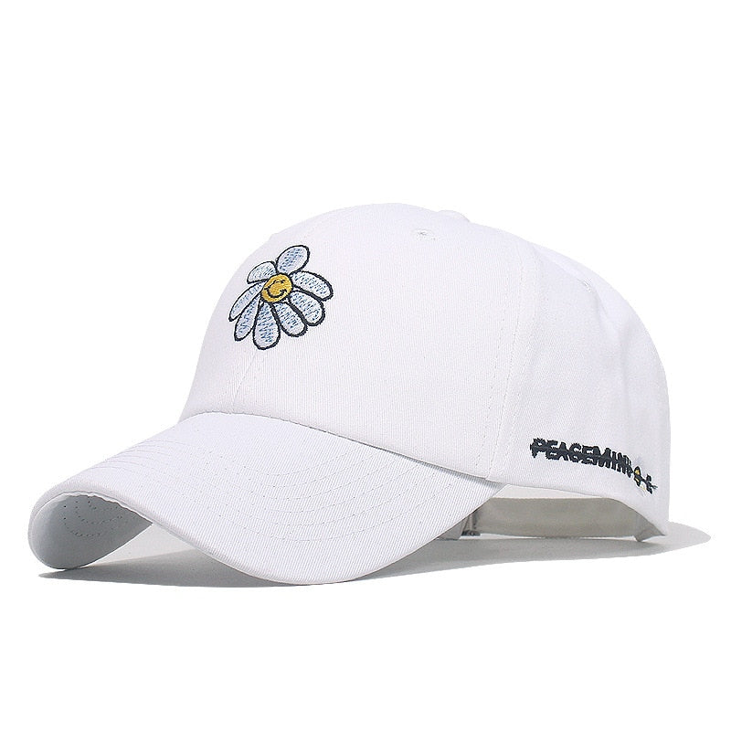 Fashion Baseball Cap for Women Men's little Daisy Embroidery Hat Cotton Soft Top Caps Casual Snapback Hats Quan Zhilong GD same - Amazhona 