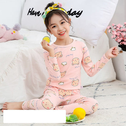 Fashion Children's Cartoon Print Thermal Underwear Set - Amazhona 