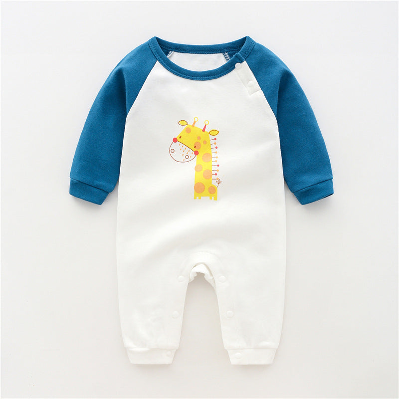 Fashion Cute Cotton Long-sleeved Thin Baby Clothes One-piece - Amazhona 