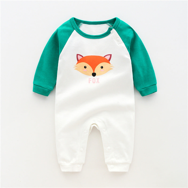 Fashion Cute Cotton Long-sleeved Thin Baby Clothes One-piece - Amazhona 