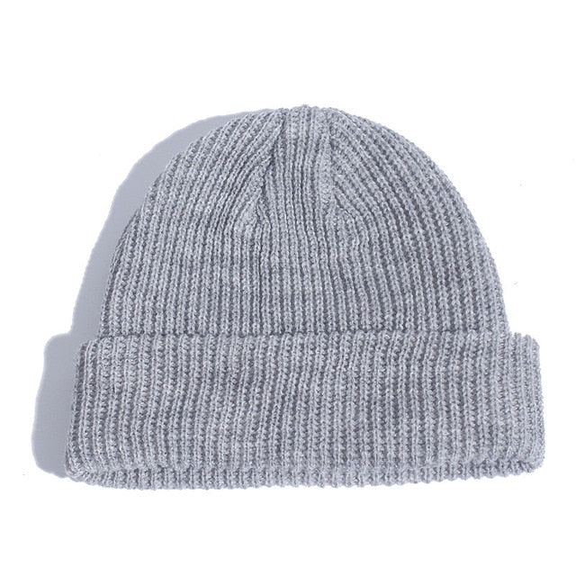 Fashion Hip Hop Beanie Knitted Hat Men Skullcap Women Winter Warm Brimless Baggy Melon Cap Cuff Docker Fisherman Beanies Hats - Amazhona 