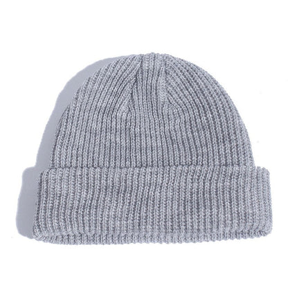 Fashion Hip Hop Beanie Knitted Hat Men Skullcap Women Winter Warm Brimless Baggy Melon Cap Cuff Docker Fisherman Beanies Hats - Amazhona 