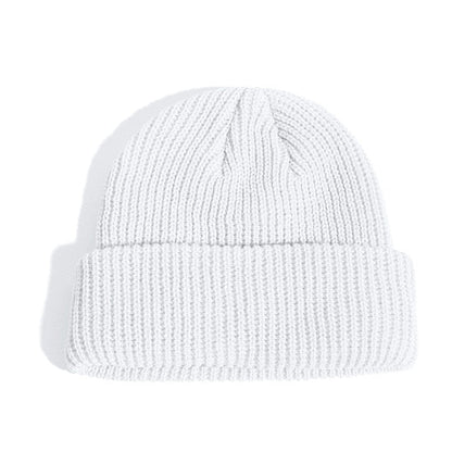 Fashion Hip Hop Beanie Knitted Hat Men Skullcap Women Winter Warm Brimless Baggy Melon Cap Cuff Docker Fisherman Beanies Hats - Amazhona 