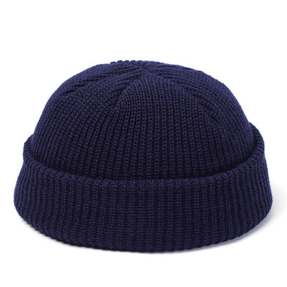 Fashion Hip Hop Beanie Knitted Hat Men Skullcap Women Winter Warm Brimless Baggy Melon Cap Cuff Docker Fisherman Beanies Hats - Amazhona 