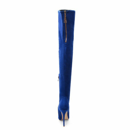 Fashion Stretch Pointy Toe High Heel Over-the-knee Boots - Amazhona 