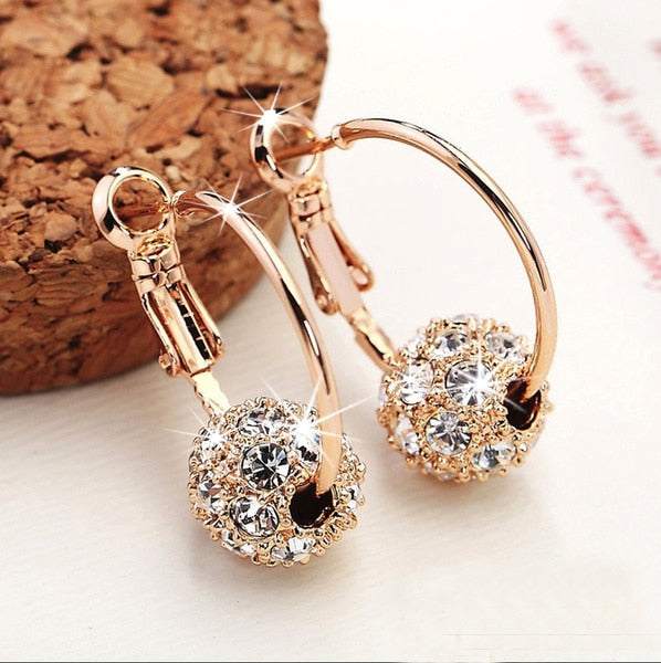 Fashion Trend Earrings Zircon Pendant Earrings Shiny Earrings for Women's Wedding Betrothal Bride Jewelry Birthday Gift - Amazhona 