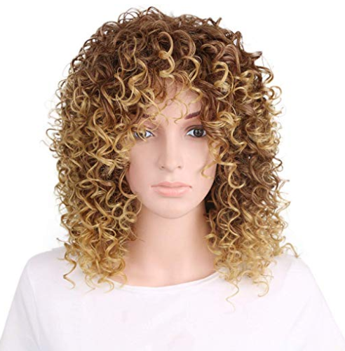 Fashionable chemical short curly hair wig - Amazhona 