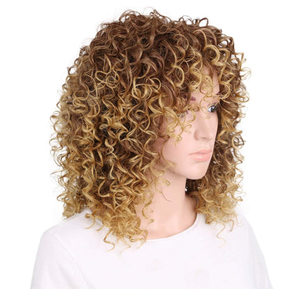 Fashionable chemical short curly hair wig - Amazhona 