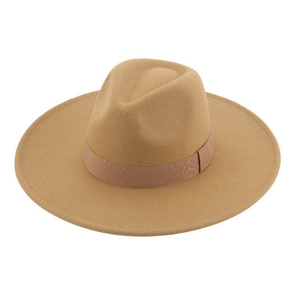 Fedora Hats for Women New 9.5cm Wide Brim Dress Men Caps Felted Hat Panama Church Wedding Ribbon Band Men Hat Sombreros De Mujer - Amazhona 