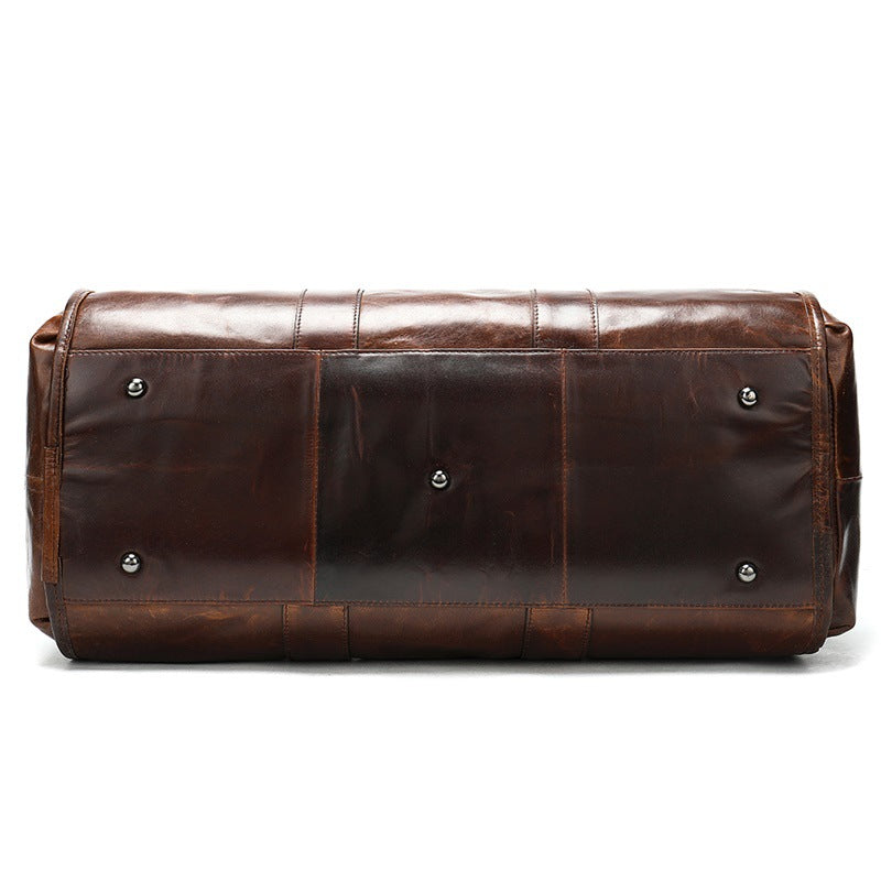 First Layer Cowhide Retro Large-capacity Travel Bag - Amazhona 