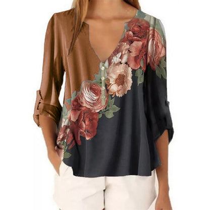 Floral print shirt - Amazhona 