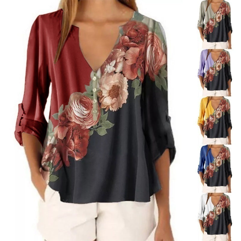 Floral print shirt - Amazhona 