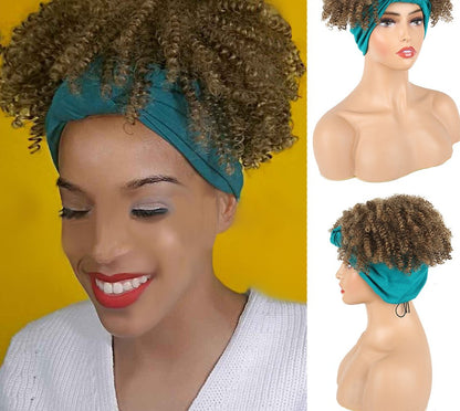 Fluffy short curly hair scarf - Amazhona 