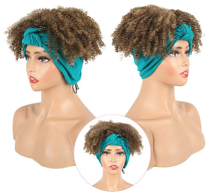 Fluffy short curly hair scarf - Amazhona 