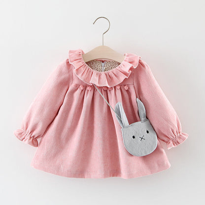 Foreign Trade Children's Wear 2021 Spring And Autumn New Version Of Girls' Cotton Long Sleeved Dress, Baby Princess Skirt Taobao Consignment - Amazhona 